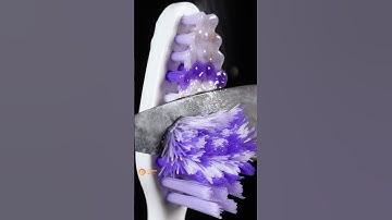 Toothbrush and Hot Knife Close-up | ASMR Macro Video  #satisfying