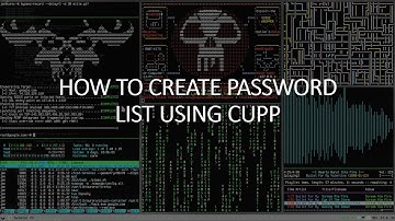 How to make password lists using CUPP