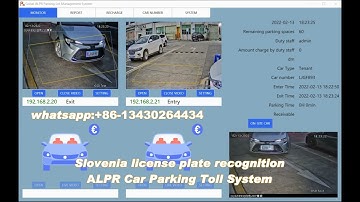 Slovenia number plate recognition automatic license plate car smart parking toll system solution
