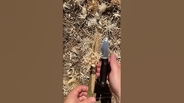 S#0110 ⚡ Small Bushcraft Knife by Pietro Feather Stick Making Fuzz Stick Featherstick Curles