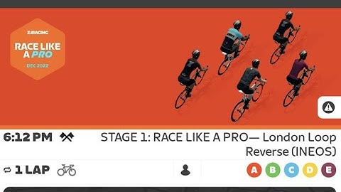 STAGE 1: RACE LIKE A PRO - London Loop Reverse (C) (1st) 22.12.07