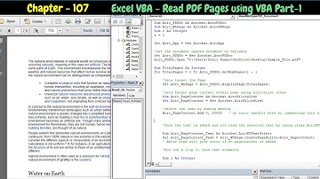 VBA PDF Automation - Read PDF Pages using VBA | How to read PDF pages using VBA (Part-1)