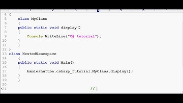 C Sharp tutorial || Part11 || Nested Namespace