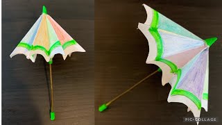 How to make a paper umbrella | that open and close | origami