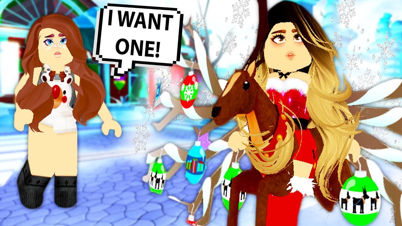 I Rode A Reindeer And Made Everyone Jealous Roblox Royale High - i rode a reindeer and made everyone jealous roblox royale high winter update royal high school