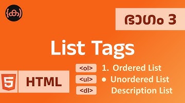 #3 HTML List Tags | Code Malayalam | ol | ul | dl | li | dt | dd