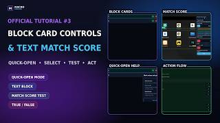 Macro Handler Tutorial #3 | Block Card Controls, Quick-Open & Text Match Score