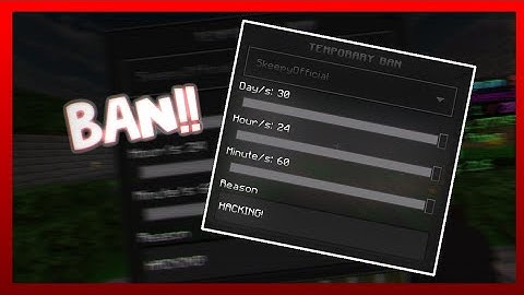 PLUGIN POCKETMINE | TempBan UI