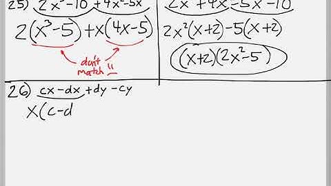 Math 119 : 6.1 #25, #26 (Intermediate Algebra Tutorial : Factoring The GCF, Factor By Grouping)
