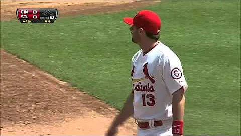 2013/05/01 Cardinals turn 5-4-3 double play