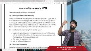 How to write answers in MCS?