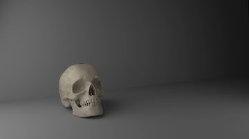 Skull Particle dissolve render