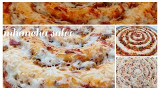 فطيرة على شكل محنشة 🥰سهلة وسريعة التحضير سوف تنال اعجابكم 👍لذييييذة 😋recette mhancha salée screenshot 4