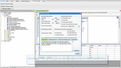 The DBxtra Web Report Widget