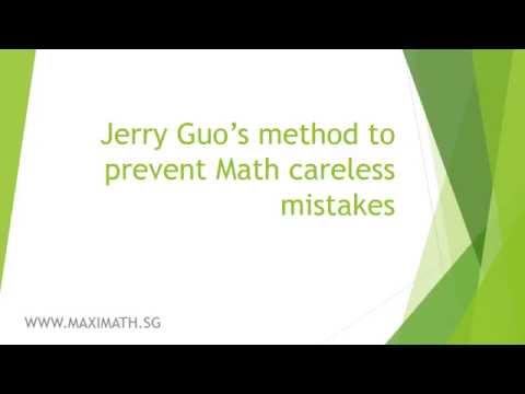 How to avoid making math careless mistakes
