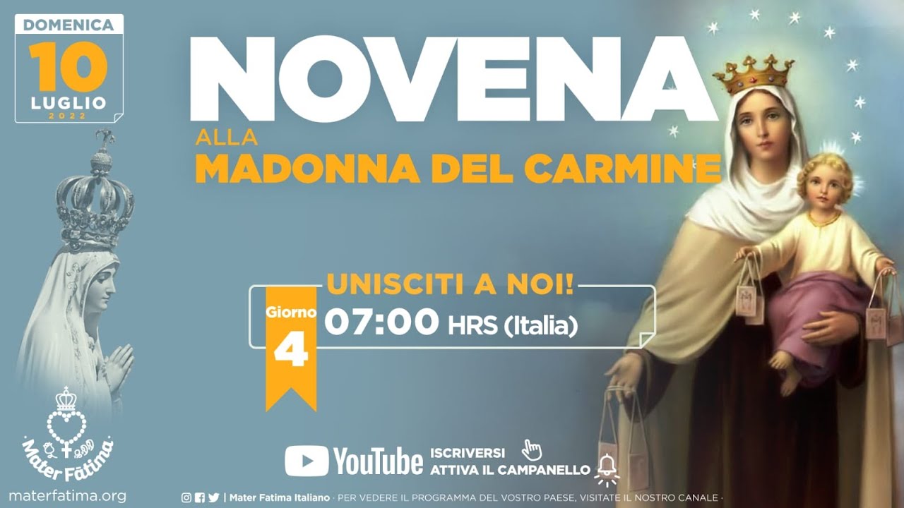 Giorno 4 - Novena alla Madonna del Carmine - YouTube