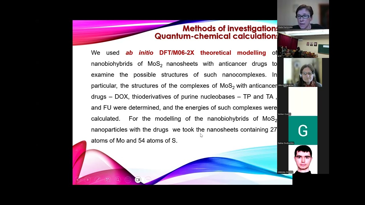 Vlada Pashynska «Bionanomaterials for drug delivery»