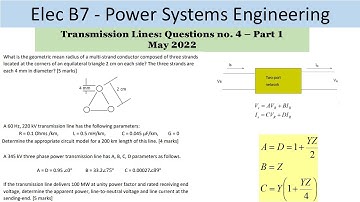 PEO solved examples (ELEC B7) Transmission Line Question no. 4 - part 1