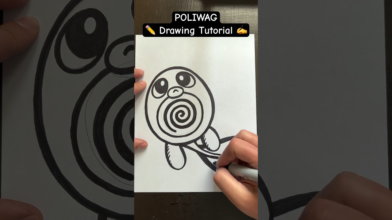 Everyone Can Draw! - POLIWAG ✍️ Drawing Tutorial 😀✏️ 