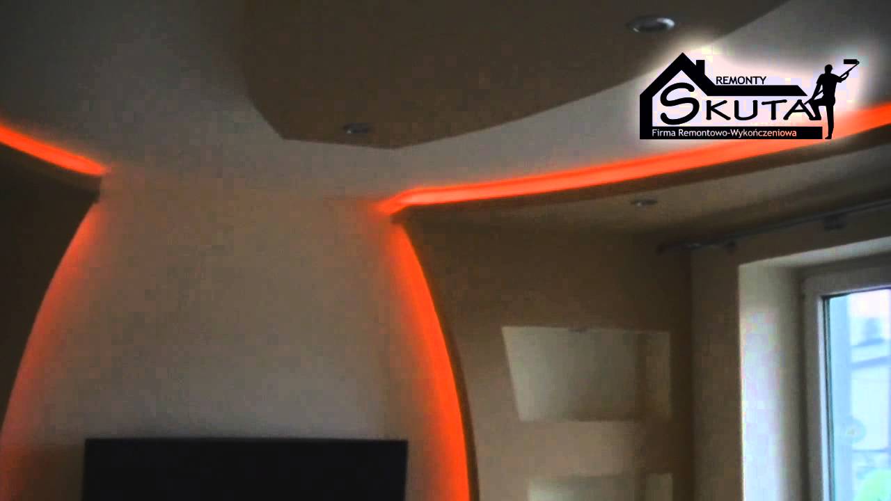 Sufit podwieszany led rgb led decke indirekte beleuchtung drywall ...