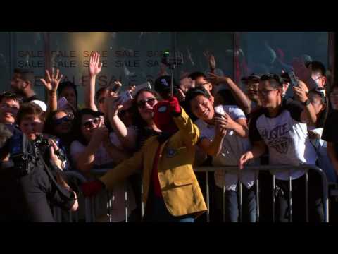 Tom Holland Makes an Entrance at the Spider-Man: Homecoming Red Carpet Premiere