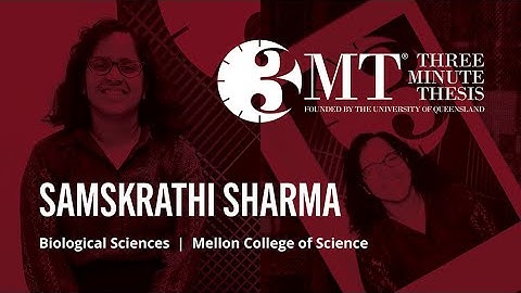 Samskrathi Sharma - 2025 Three Minute Thesis (3MT) Championship Presentation at CMU