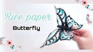 Rice paper butterfly/ رسم فراشة على ورق الأرز قابلة للأكل