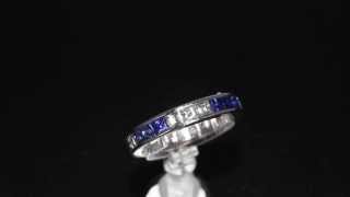 Sapphire & Diamond Full Hoop Eternity Ring by Cartier M339