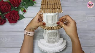 A very beautiful craft project for home decor |best from waste | key holder making idea|crafty hands