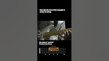 3-String Sweep Arpeggio | A Major in the 1st Inversion | Guitar Lick 003 #shorts
