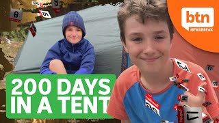 Why a 10 year old boy has spent 200 days living outside in a tent