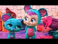 Край Бебис Лала и Лиза играют вместе собираем пазлы для детей с куклами Cry Babies Magic Tears
