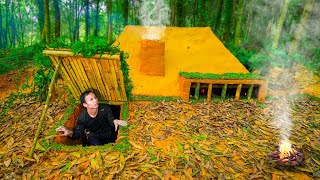 Build Secret Underground House In The Forest With A Large Swimming Pool  Primitive Survival