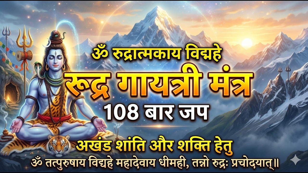 🙏 रूद्र गायत्री मंत्र – 108 बार जप | भगवान शिव का शक्तिशाली मंत्र 🔱