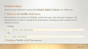 Resolving the Unbound Module Stdlib Error in OCaml