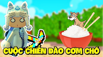 MINI GAME: CUỘC CHIẾN ĐÀO CƠM CHÓ TRONG MINI WORLD MEOWPEO CHẾ TẠO ĐỒ VIP TỪ CƠM CHÓ