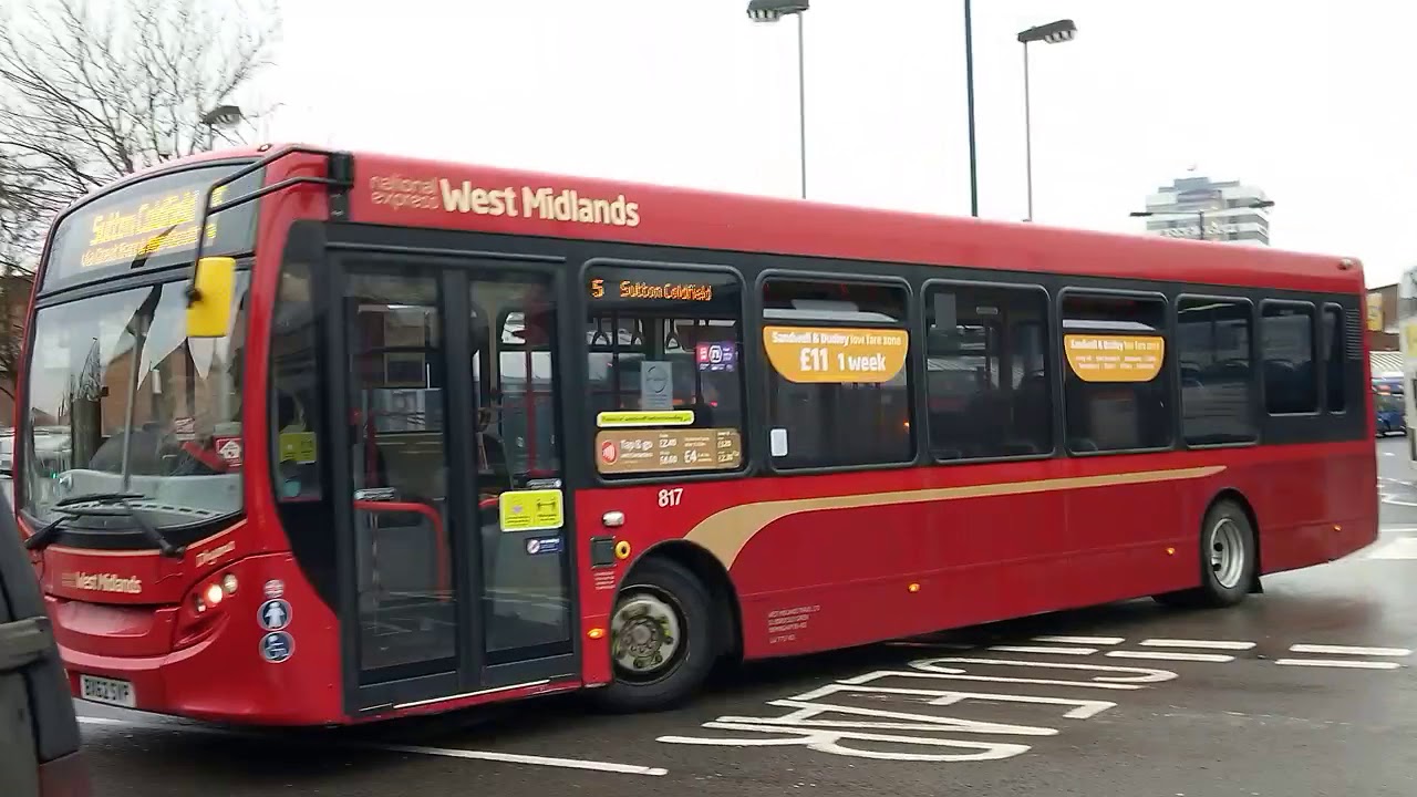 Nxwm Crimson Enviro 200 Bus Route 5 Sutton Coldfield Fleet Number 817 Nxwm Crimson Enviro 200 Bus Route 5 Sutton Coldfield Fleet Number 817