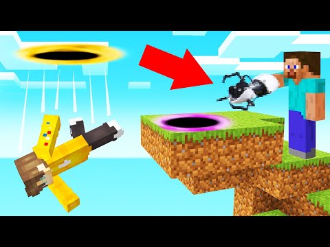 Using A PORTAL GUN In MINECRAFT! (Trolling)