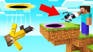 Using A PORTAL GUN In MINECRAFT! (Trolling)