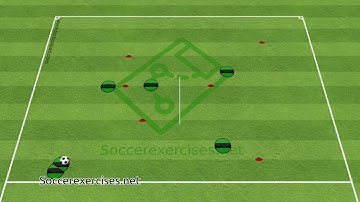 Passing and moving drill - part 2 by soccerexercises #Shorts