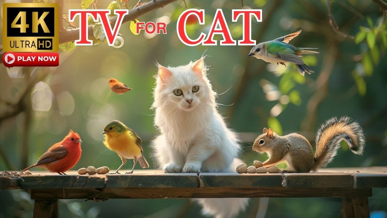 Cat TV for Cats to Watch 🐦🐿 You Won’t Believe How Many Birds & Squirrels Came!