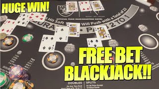 How To Win At Free Bet Blackjack: An Insane Winning Session With High Limit Bets screenshot 5