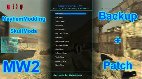 Mw2 CFG Menu [Patch + Backup] Abomination V1