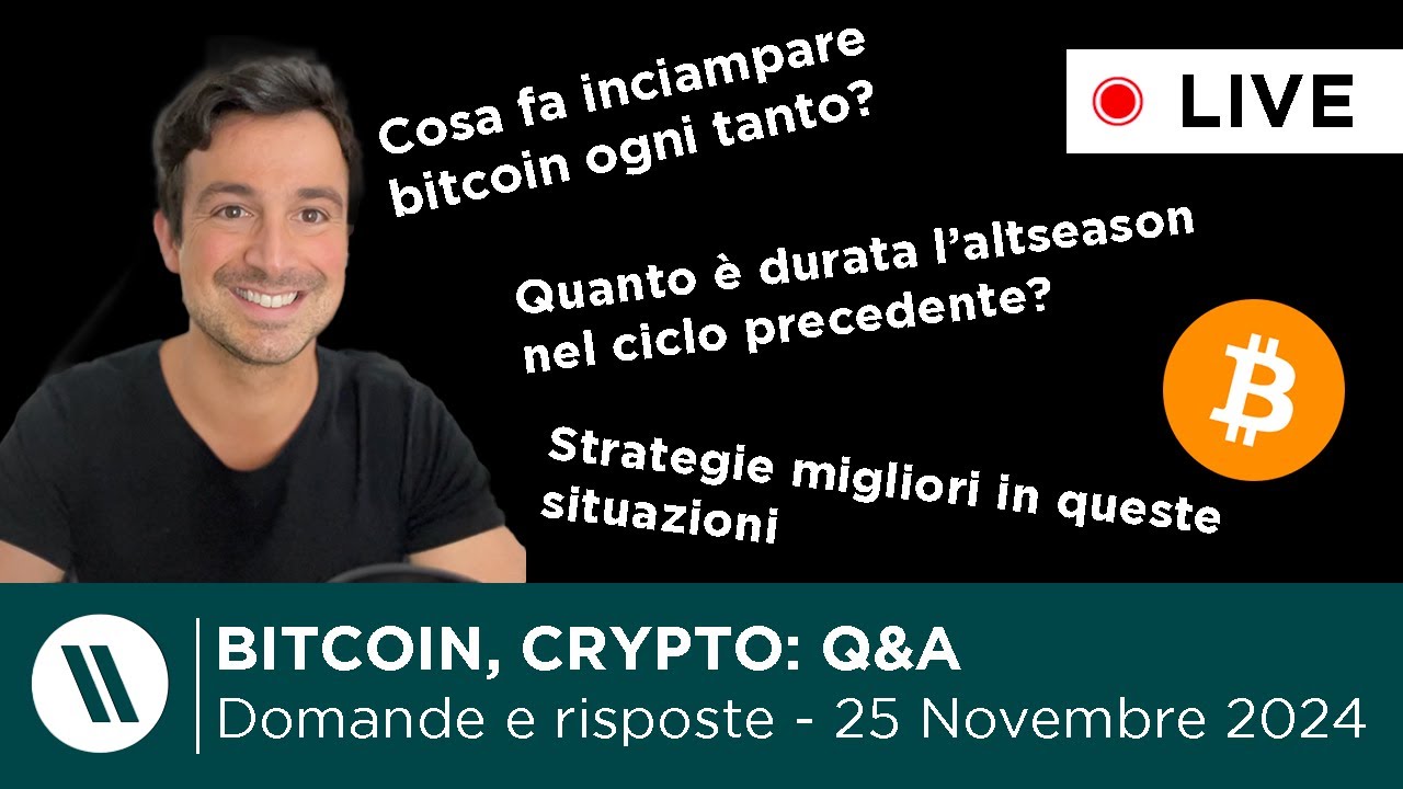 BITCOIN, CRYPTO: DOMANDE e RISPOSTE - Ritracciamento, Previsioni Altcoin e  Altseason, Memecoin