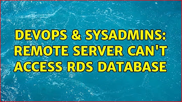 DevOps & SysAdmins: Remote Server can