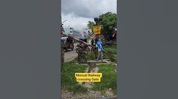 Manual Rail crossing gate. #train #railgate #barriar #shorts