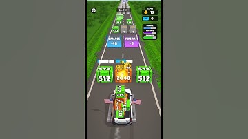 Car Rush 2048 Gameplay Level 44 (Android & ios) #gameplay #ios #android #level #shorts #reels #car