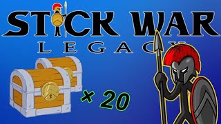 ABRIENDO 20 COFRES en STICK WAR LEGACY | RODRO 425