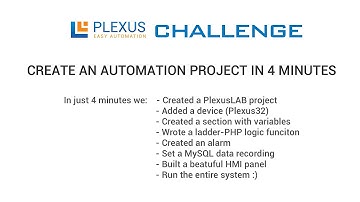 PlexusLAB : A complete industrial automation project in 4 minutes