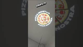Proiector pizzerie personalizat. #gobo #goboprojector #pizza #restaurant